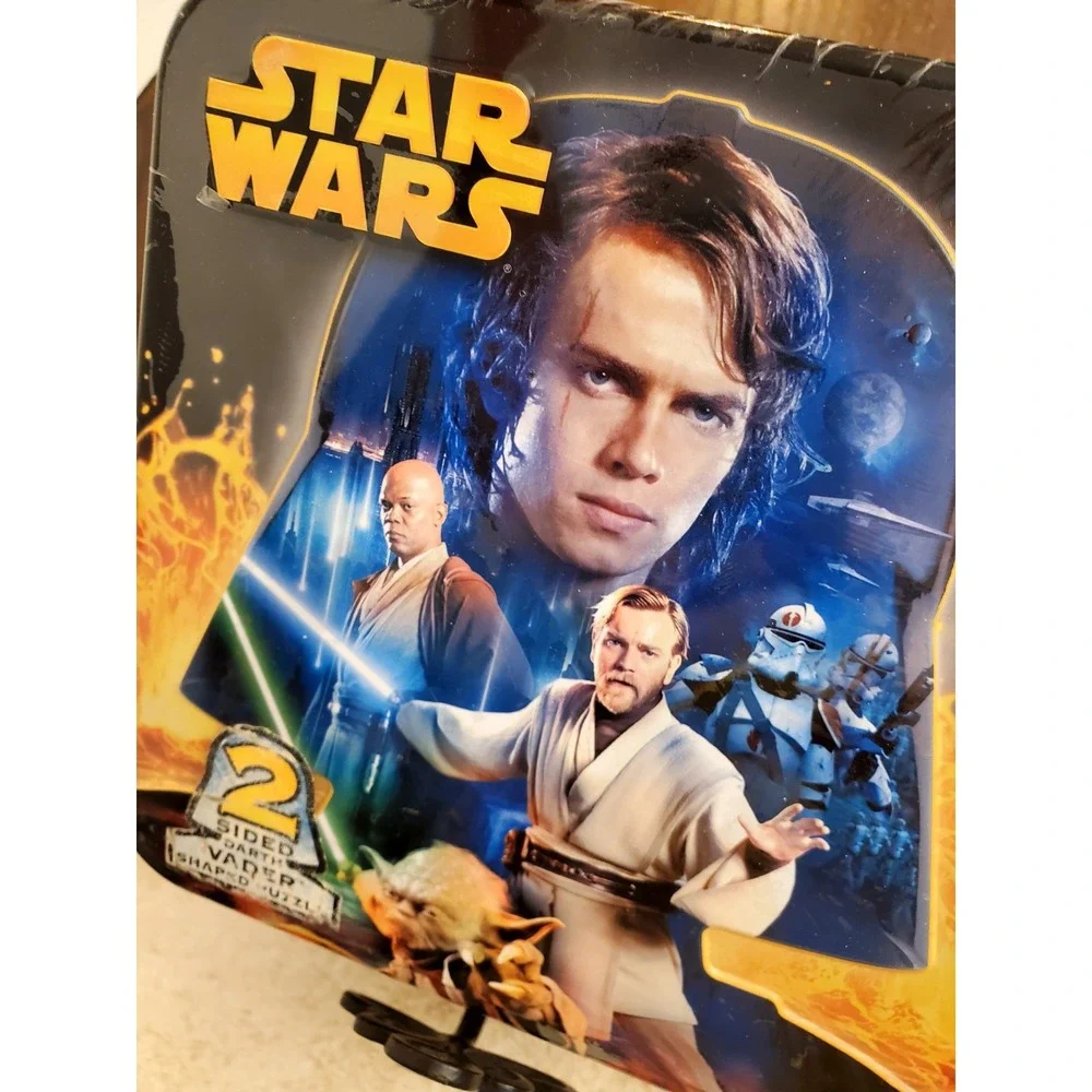 Star Wars 2005 2 Double Sided Darth Vader Shaped 500 Piece‎ Puzzle Tin Sealed
